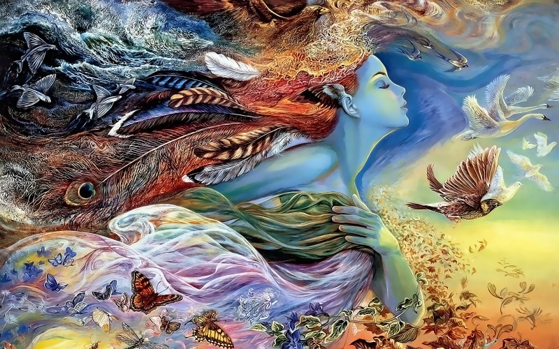 women abstract art wallpapers