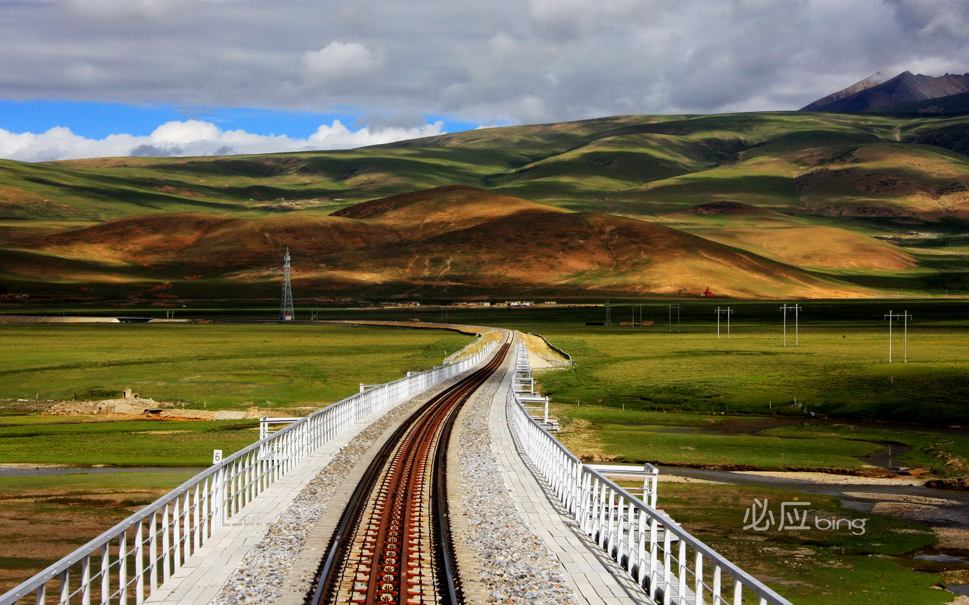 (The scenery of Qinghai-Tibetan Railway)  HD Wallpapers